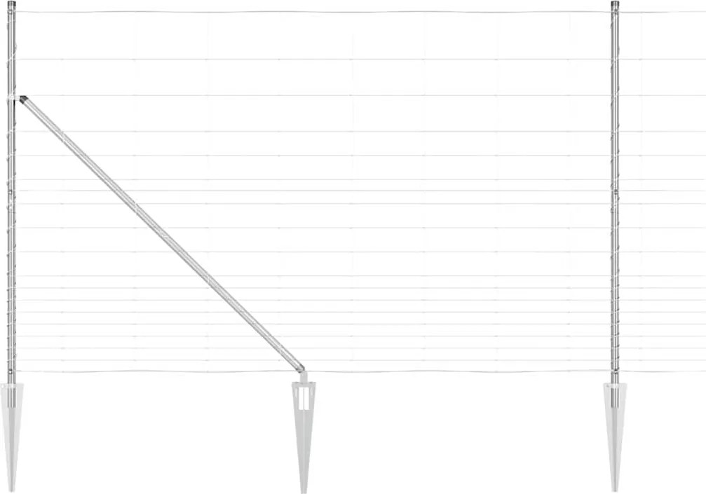 vidaXL Stâlp de gard. Galvanizat 50 x 1,5 m Oțel