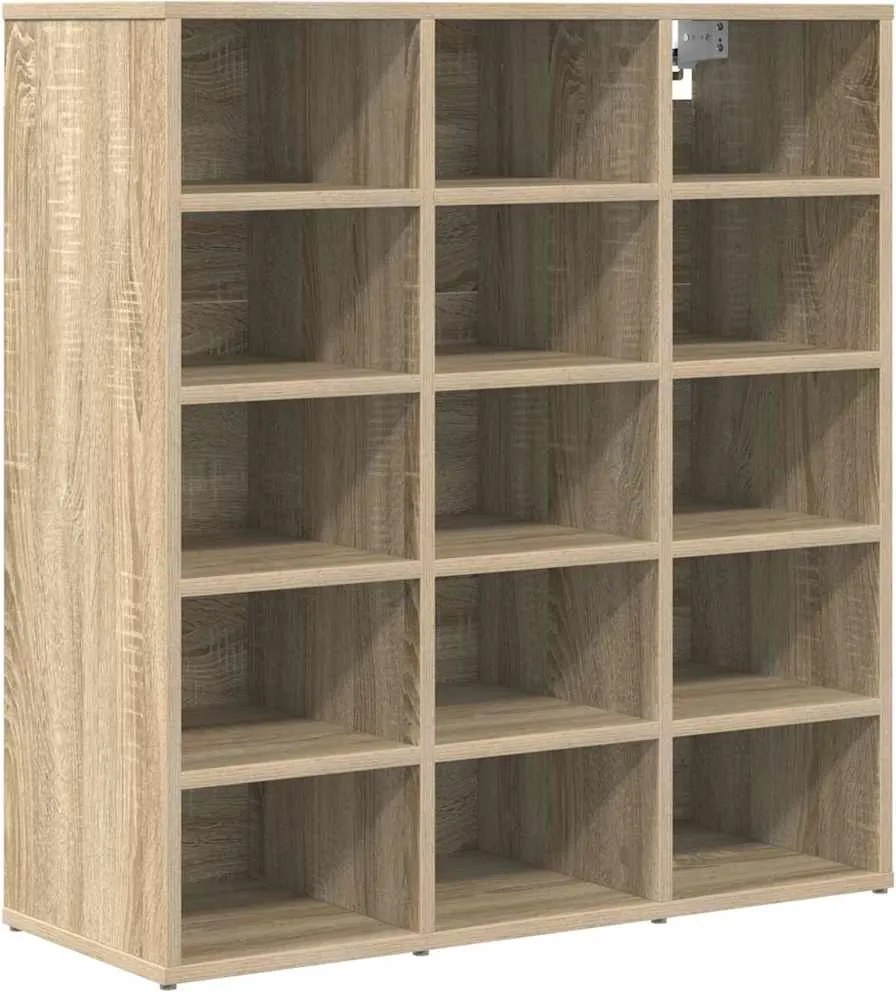 vidaXL Dulap pentru pantofi cu raft Stejar Sonoma 77,5 x 30 x 83,5 cm