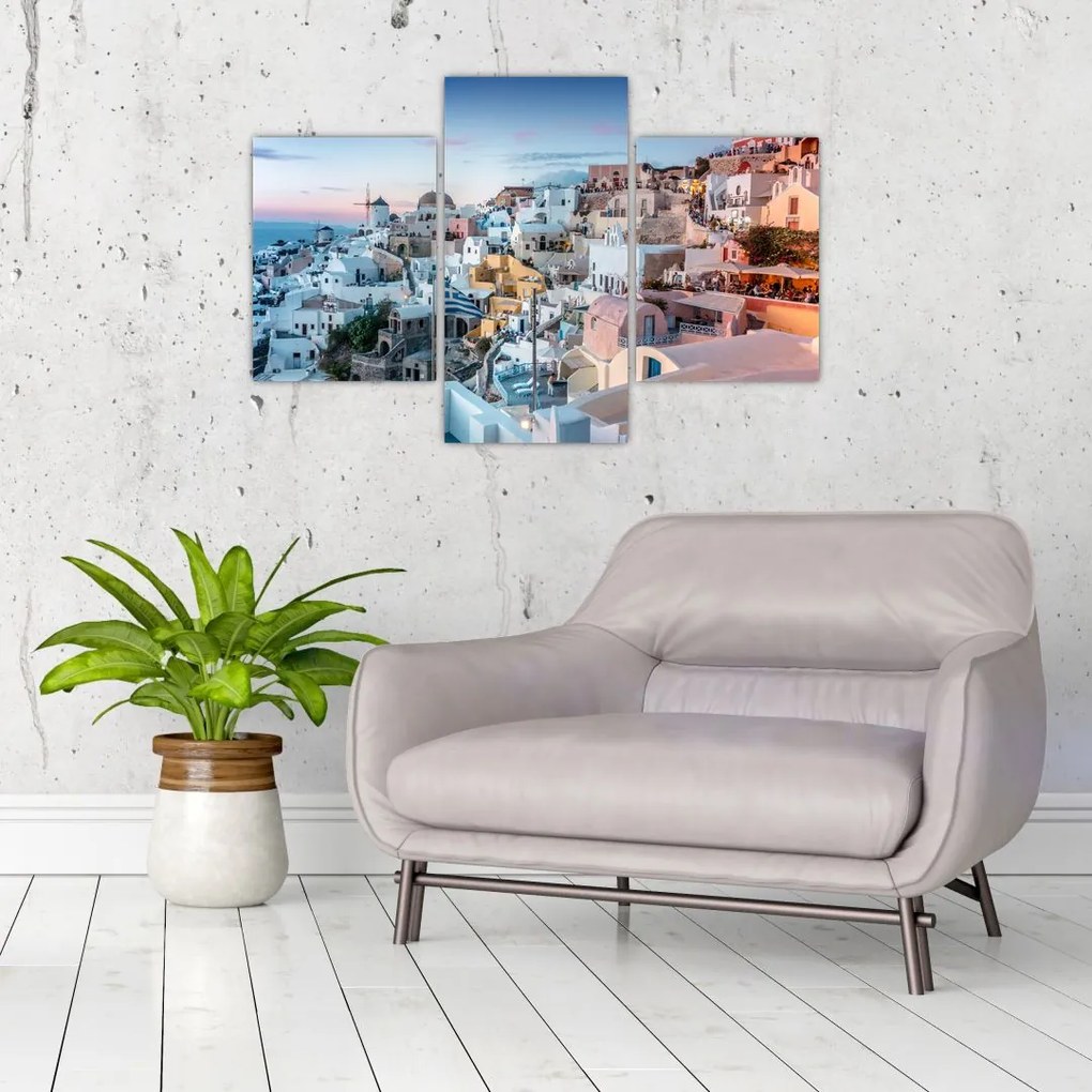 Tablou - Amurg în Santorini (90x60 cm)