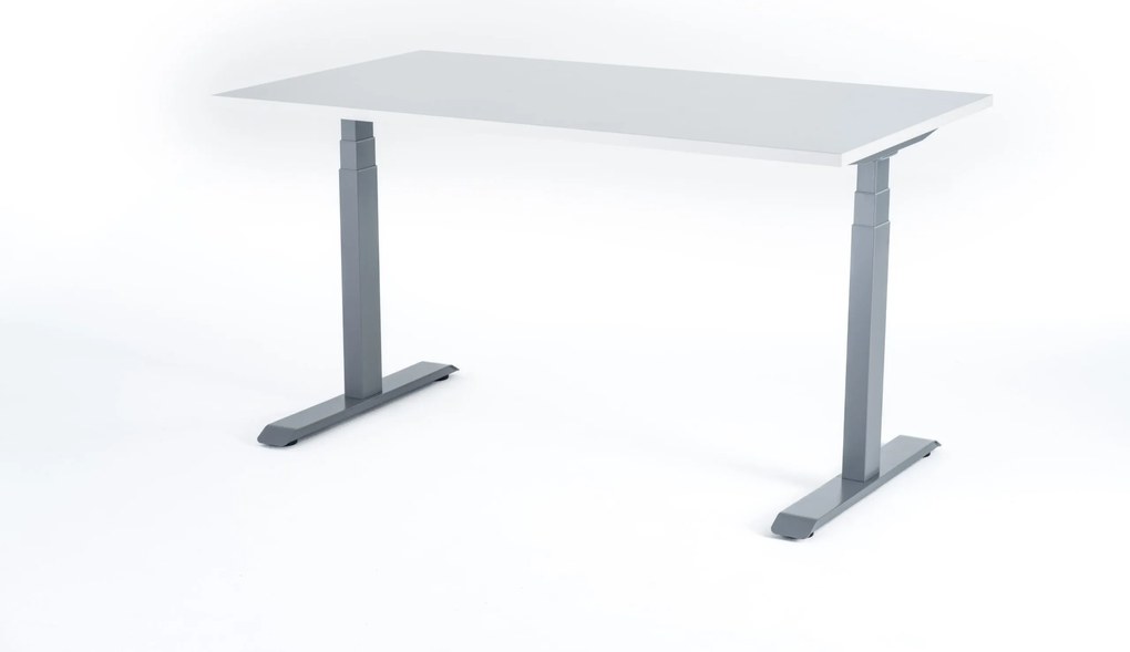 Viva Smart 2.0, Birou reglabil electric cu două motoare electrice - Standard - 1400x750x18 - Alb - Gri
