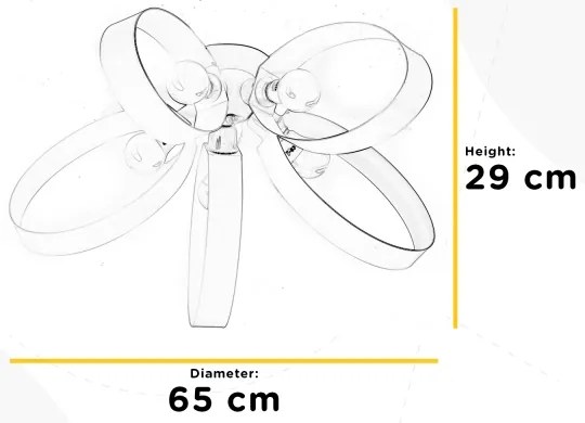 Plafonieră ONLI SERENA 5xE14/6W/230V alb