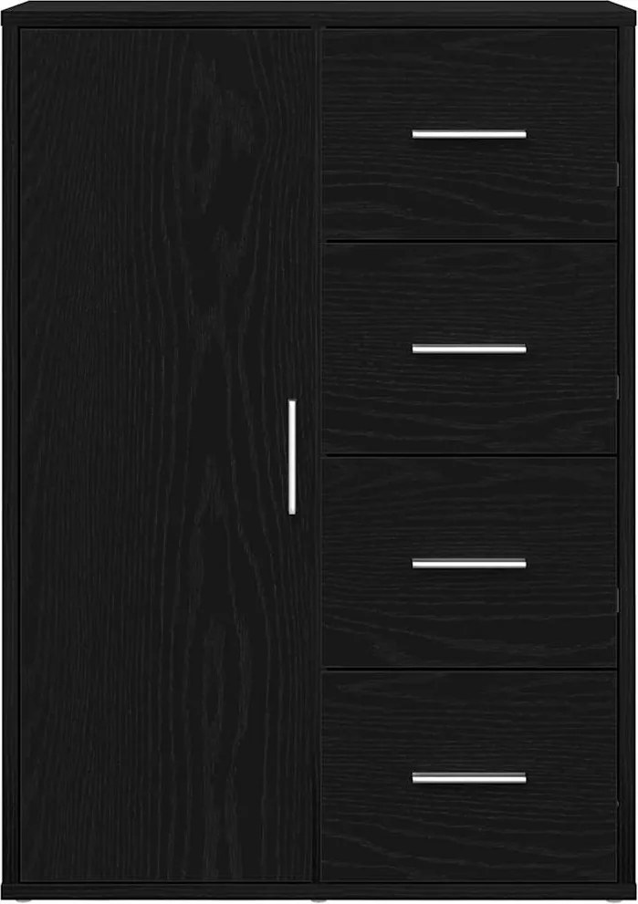 vidaXL Bufet cu sertar Stejar Negru 60 x 31 x 84 cm Lemn compozit