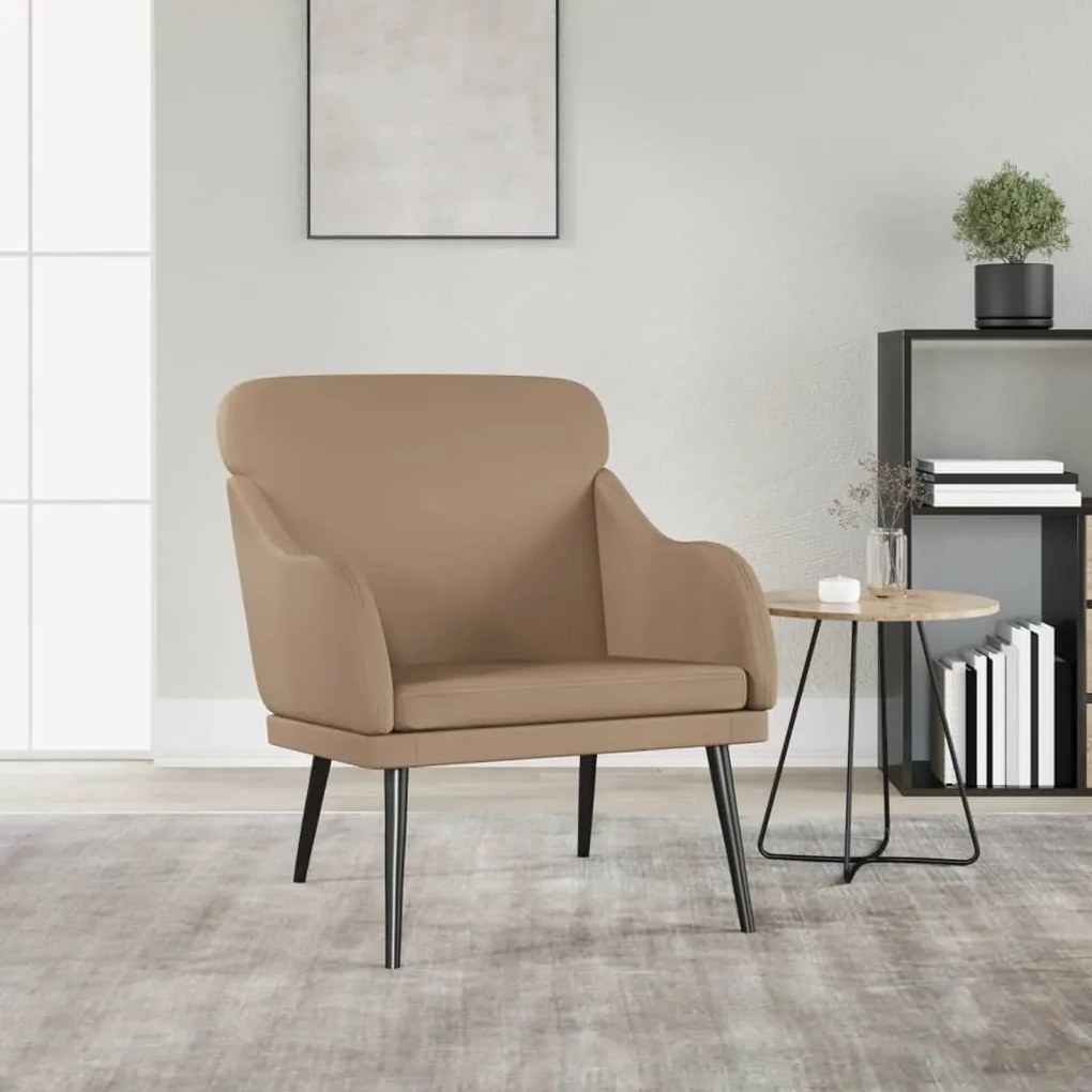 351429 vidaXL Fotoliu, cappuccino, 63x76x80 cm, piele artificială