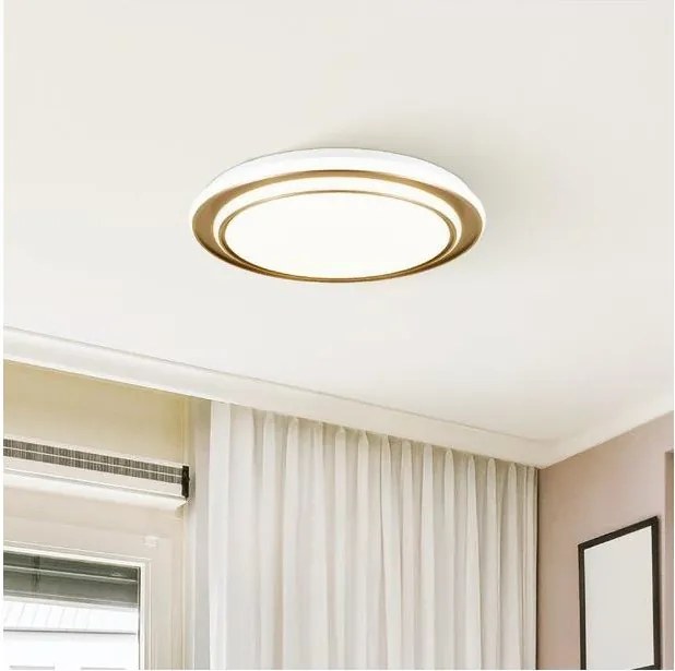 Eglo 902045 - Plafonieră LED MOSCHELLA, 36W/230V, diametru 49 cm, auriu