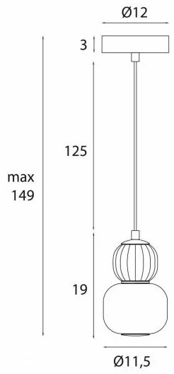 Pendul, Lustra suspendata LED Modern 5W maro