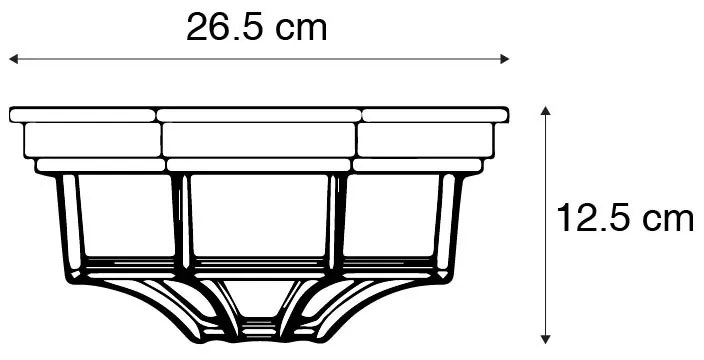 Plafonieră rustică gri închis 26,5 IP44 - Bri