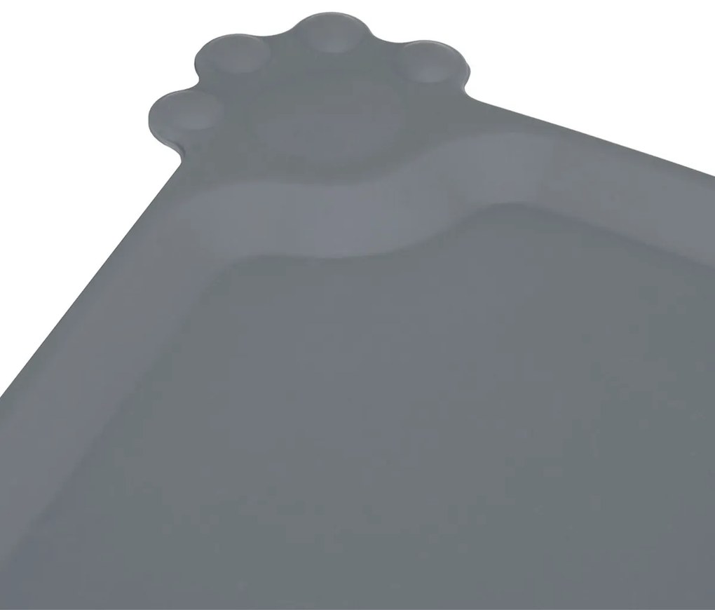 Covoras silicon pentru animale antialunecare bol hrana animale 48 x 30 cm Gri inchis