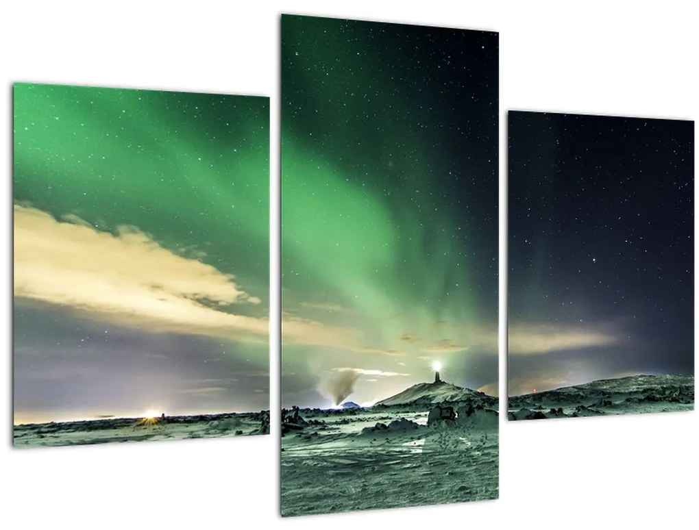 Tablou cu Aurora Borealis (90x60 cm)