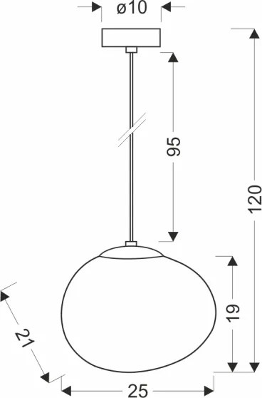 BRILAGI - Lustră pe cablu PEBBLES 1xE27/40W/230V Ø 25 cm negru