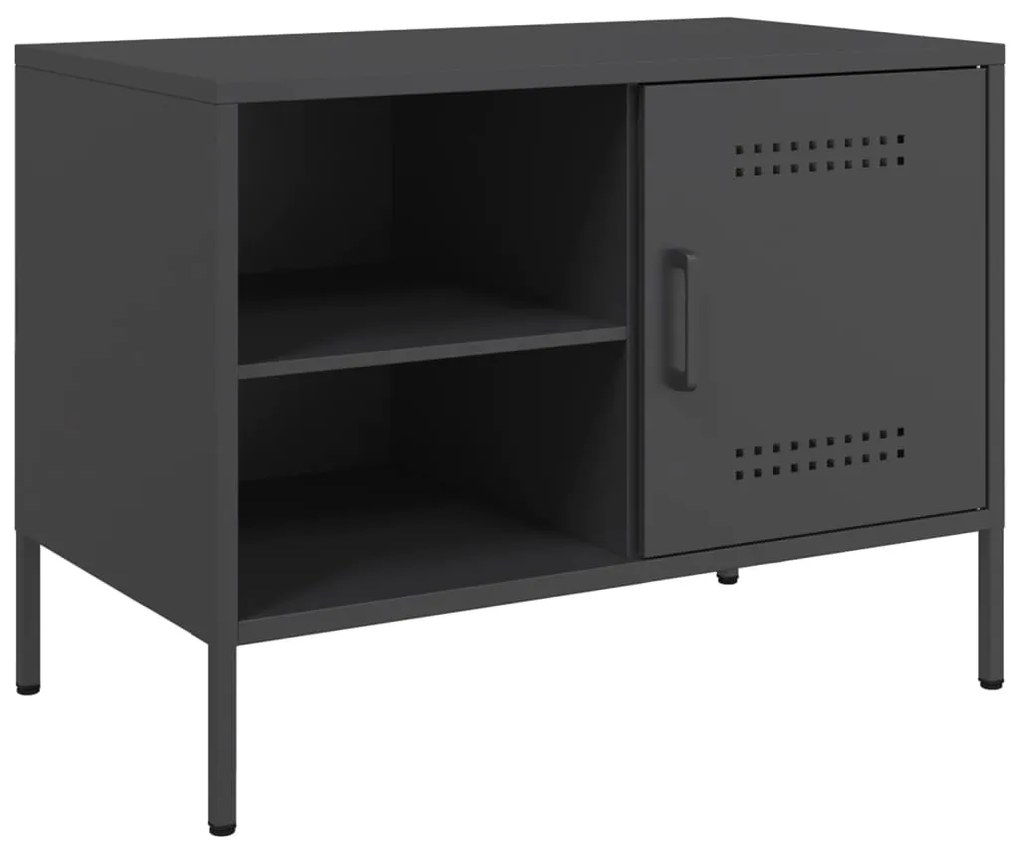 842994 vidaXL Dulap TV, negru, 68x39x50,5 cm, oțel