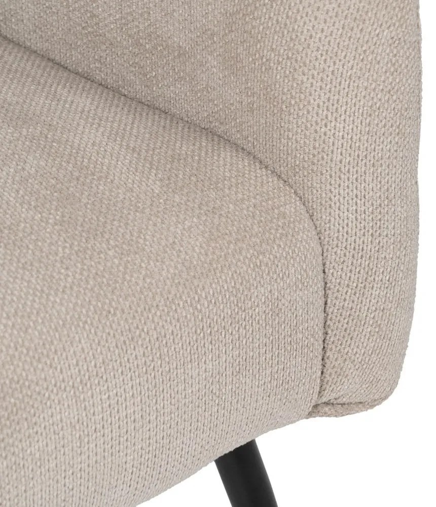 Fotoliu bej cu tapițerie din chenille Classic – Ixia