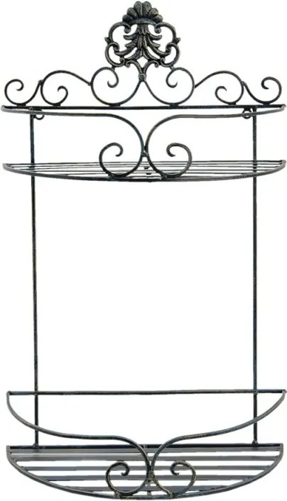 Etajera de exterior, neagra, din metal, Bellacorte