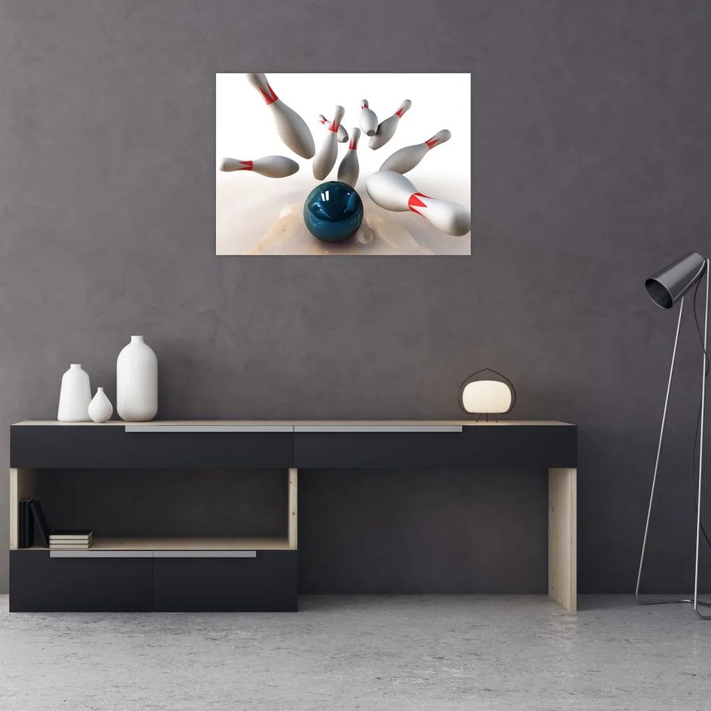 Tablou pe sticlă - Bowling (70x50 cm)