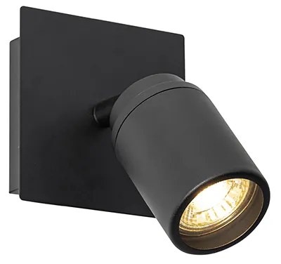 Spotlight modern pentru baie negru pătrat IP44 - Ducha