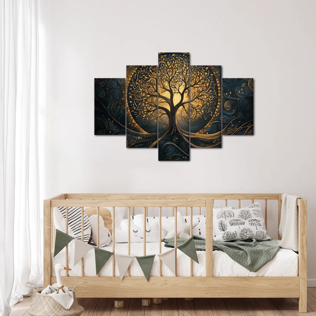 Tablou – Arbore cu aură aurie (150x105 cm)