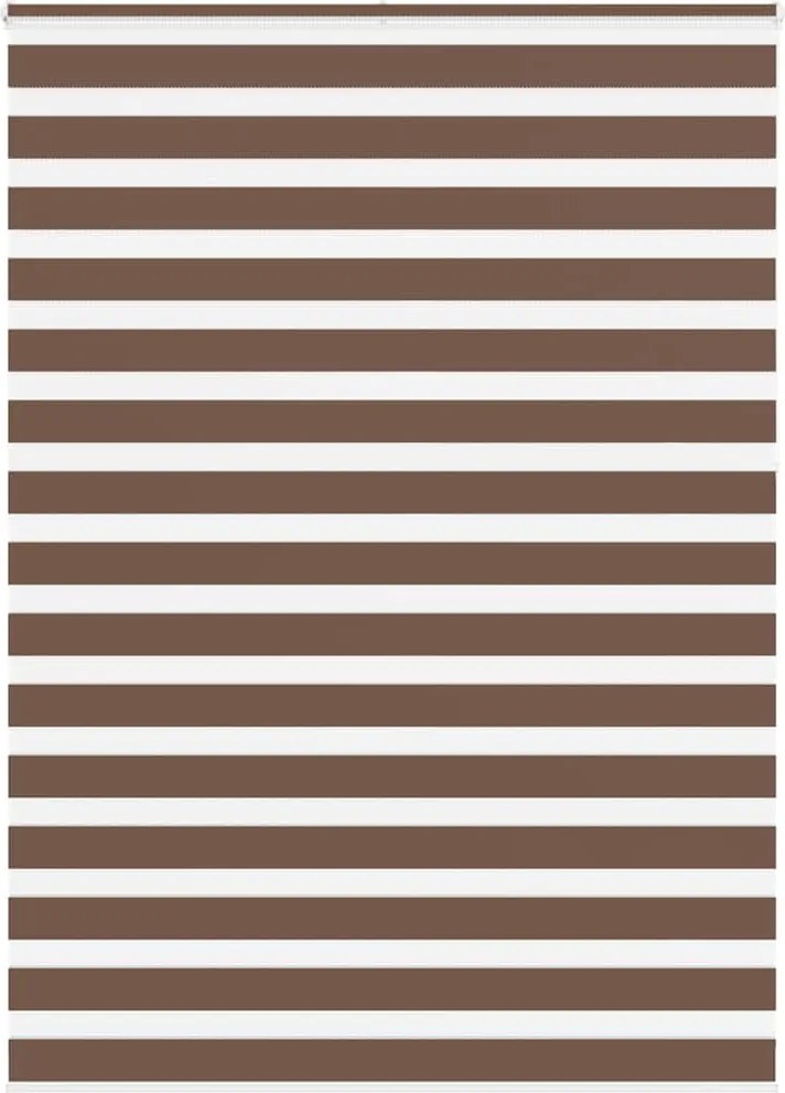 vidaXL Jaluzea tip zebra maro lățime țesătură 160,9 cm poliester