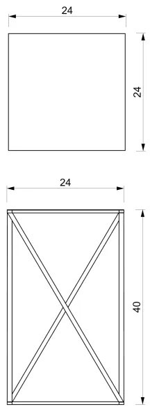 Suport de flori 40x24 cm auriu