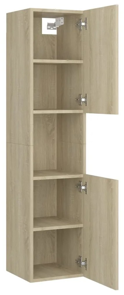 Set mobilier baie, stejar sonoma, PAL Stejar sonoma, 60 x 38.5 x 46 cm, 1