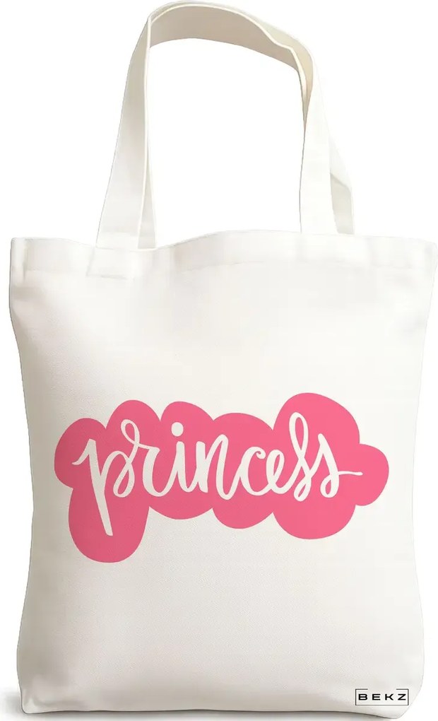 Sacosa de Panza pentru Cumparaturi, Geanta Tote, model Princess, 38x34.5 cm, Alba, BEKZ®