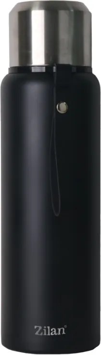 Termos portabil Zilan ZLN9914, capacitate 1L, pastreaza rece 24 ore, cald 12 ore, pereti dublii, negru