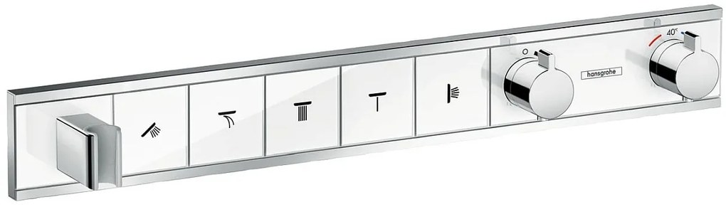 Hansgrohe RainSelect baterie cadă-duș ascuns cu termostat crom-alb 15358400