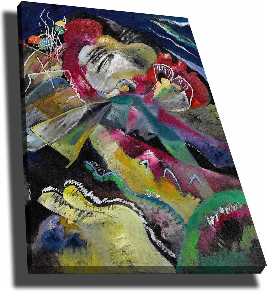 Tablou 677VSL1154, multicolor, panza/lemn, 70x100 cm
