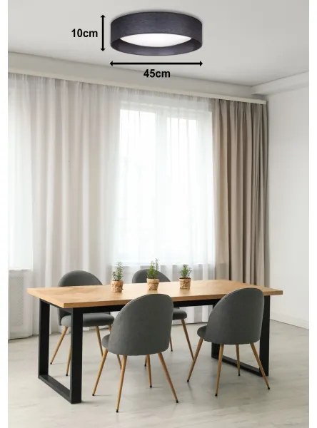 Plafonieră LED Duolla ROLLER LED/24W/230V d. 45 cm antracit