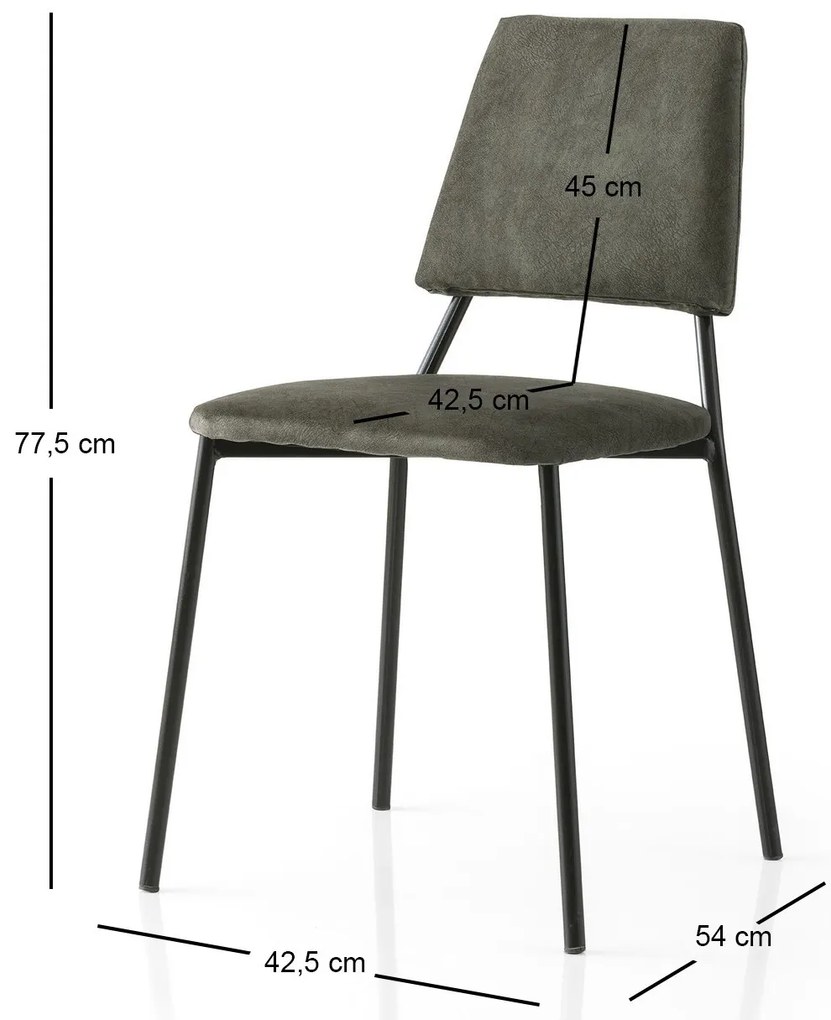 Set 2 buc. scaune bucătărie Limeta V2 (Negru + antracit). 1127579