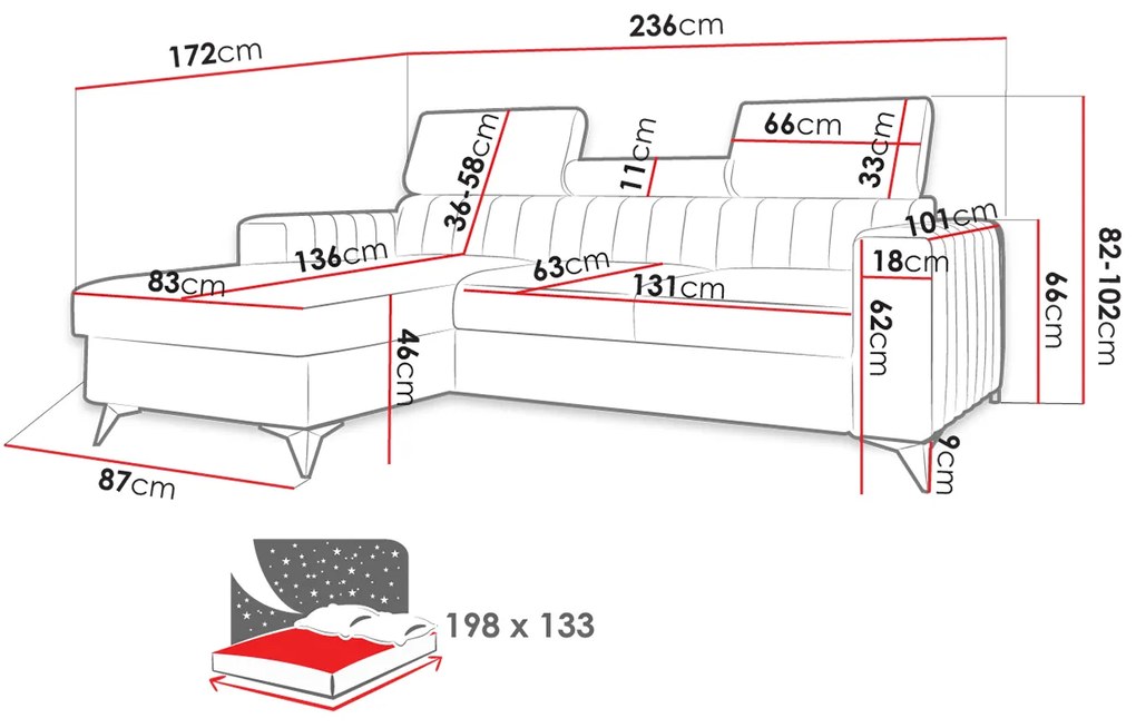 Colțar Laviosuna Premium (crem) (cu sp. depozitare) (S). 1105143