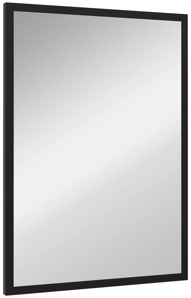 HOMCOM Oglindă Dreptunghiulară pentru Baie 50x70 cm Oglindă de Perete Decorativă pentru Living Intrare Hol Orizontală sau Verticală Negru | Aosom Romania