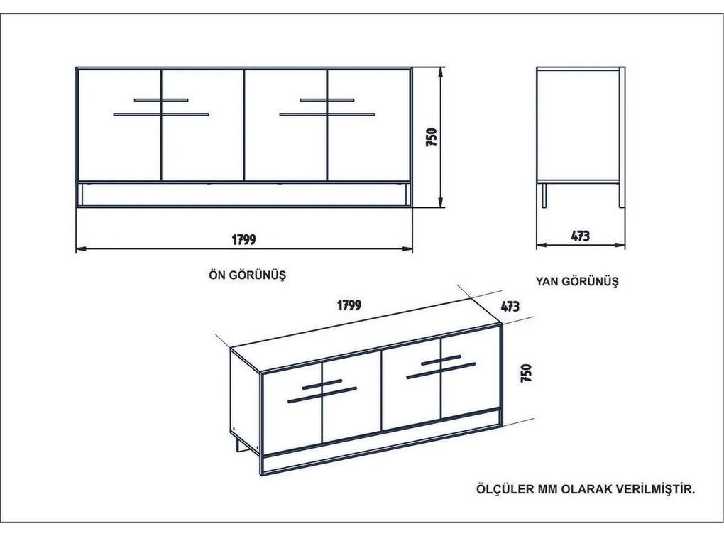 Dulap Polka Gold and White