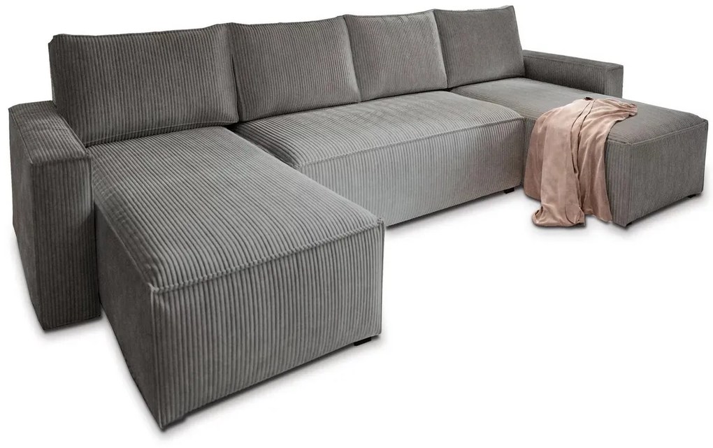 Coltar in forma de U SMART COSARO 295x140 cm, gri