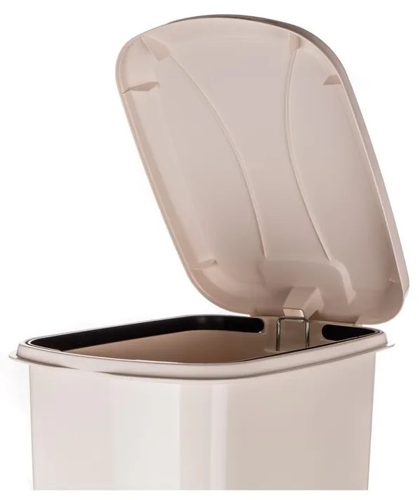 Banquet Coș de gunoi cu pedală STEP 15 l, crem, 15 l