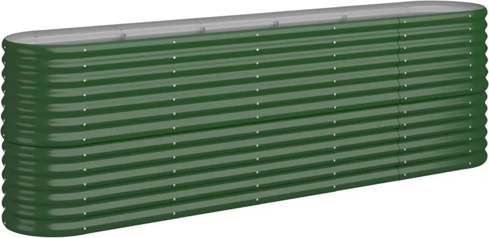 vidaXL Strat înălțat grădină 224x40x68 cm oțel galvanizat