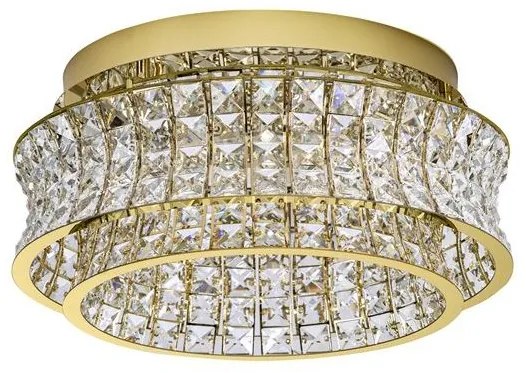 Lustra aplicata LED auriu, cristale sticla CELYSIA 50cm