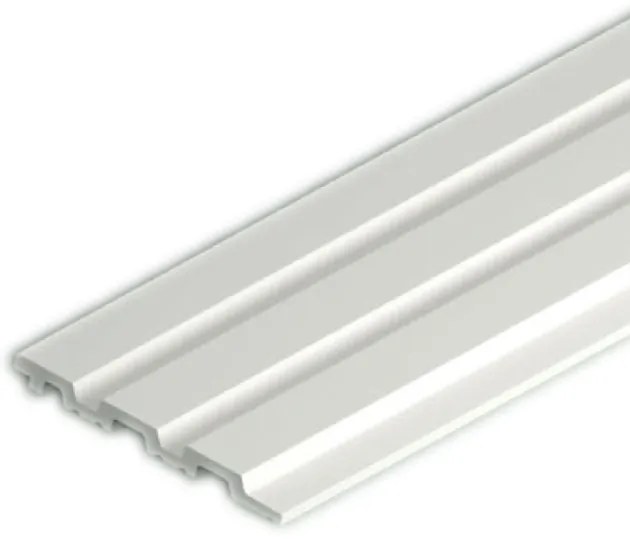 Panou riflaj decorativ 3D din polimer rigid, model Groove - 12.2x1.2x250 cm