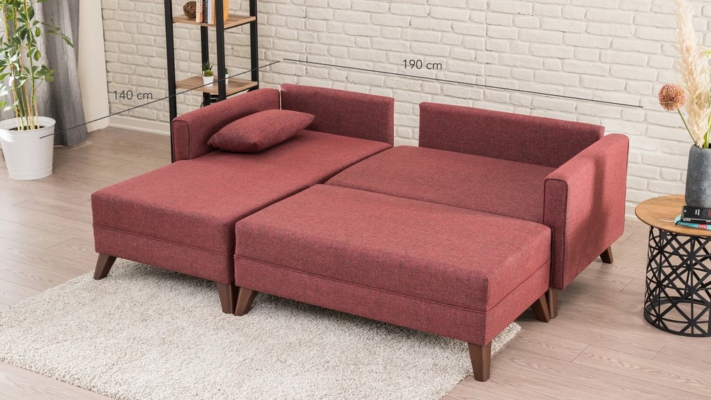 Canapea extensibilă Bellina (bordo) (S). 1063025