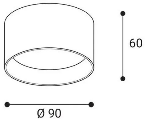 LED2 - Spot LED ZETA ON, 8W, 230V, 3000/3500/4000K, Ø 9 cm, negru