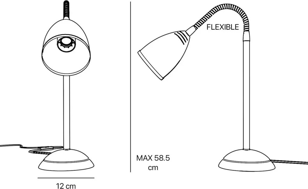 Veioza, Lampa de masa cu spot Stoccolma