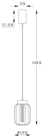 Lustră LED pe cablu Globo 15746 FLUORO LED/8W/230V