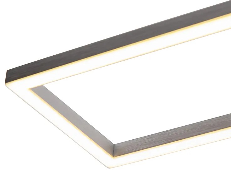 Plafoniera dreptunghiulară din oțel cu dimmer în 3 trepte - Plazas Novo
