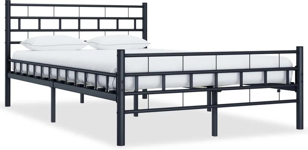 Cadru de pat, negru, 120 x 200 cm, otel