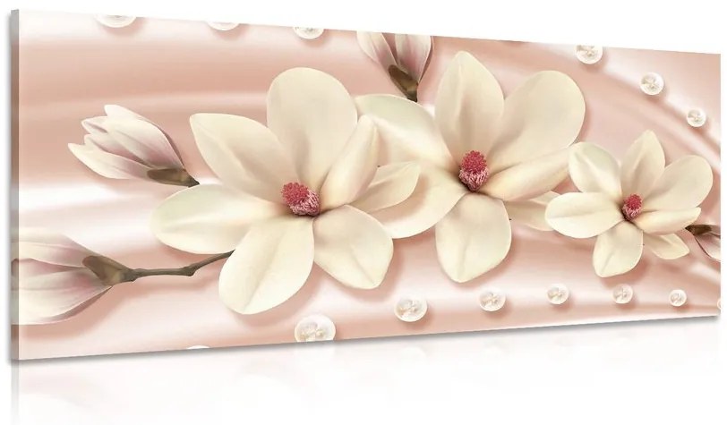 Tablou magnolie de lux cu perle