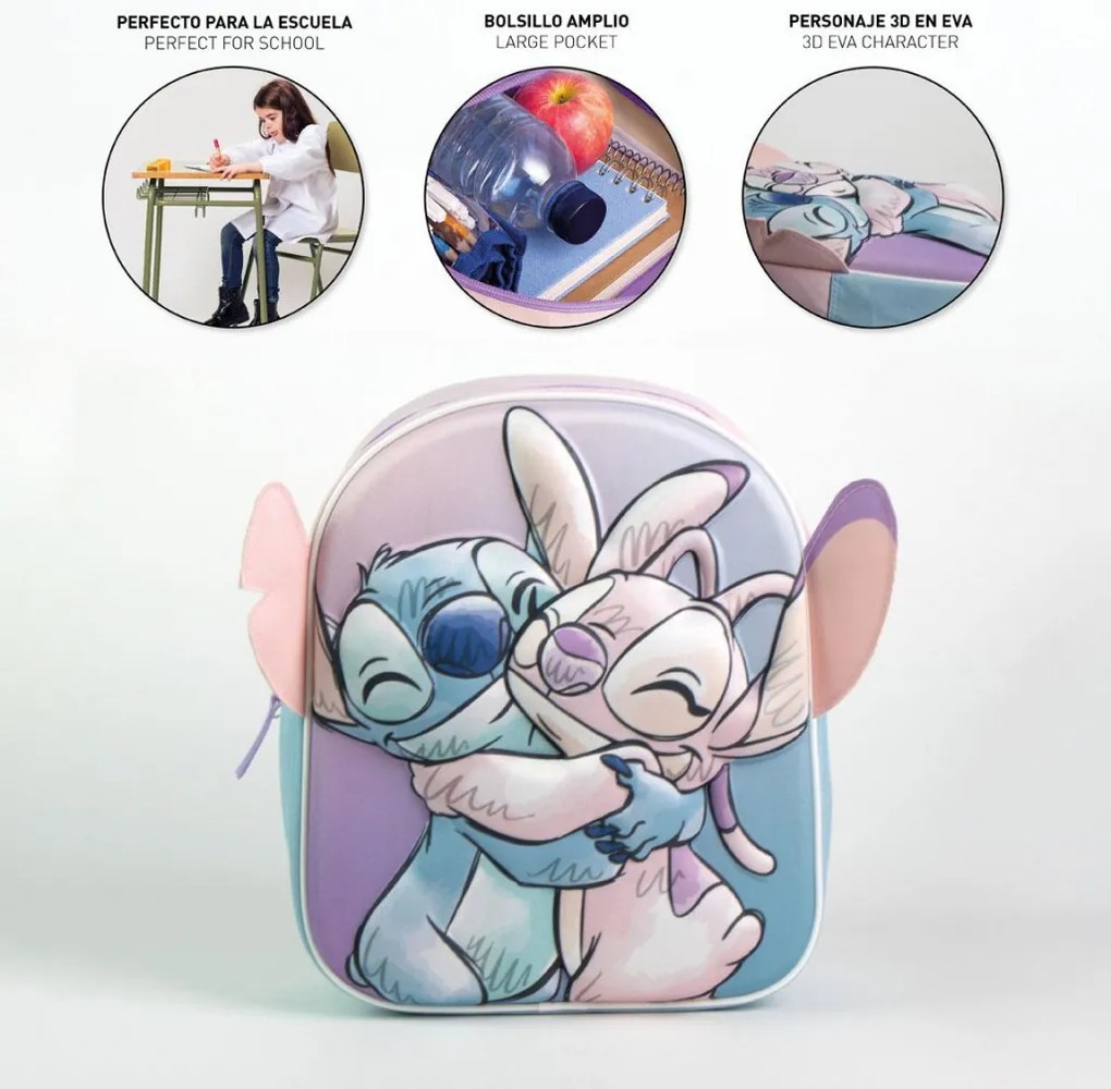 Disney Lilo și Stitch Hug Rucsac 3D, geantă 31 cm