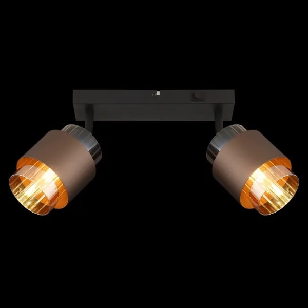 Globo 15560-2C - Aplică spot MILLEY 2xE27/40W/230V negru/bronz
