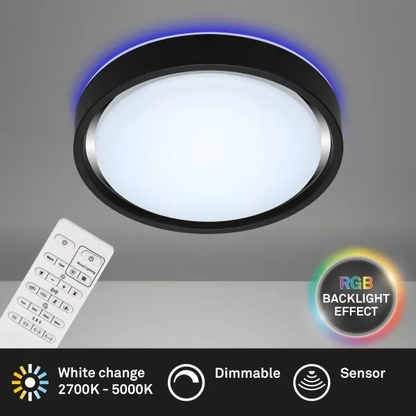 Plafonieră LED RGB dimabilă cu senzor Briloner 3227-015 LED/24W/230V + telecomandă