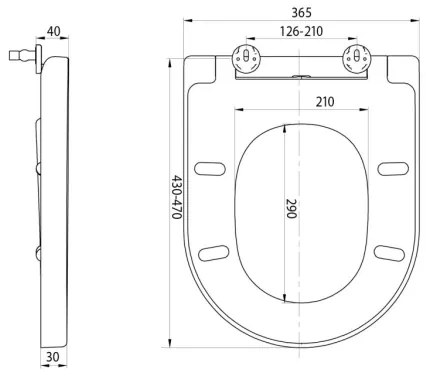 Capac WC Sapho TURKU SoftClose, alb