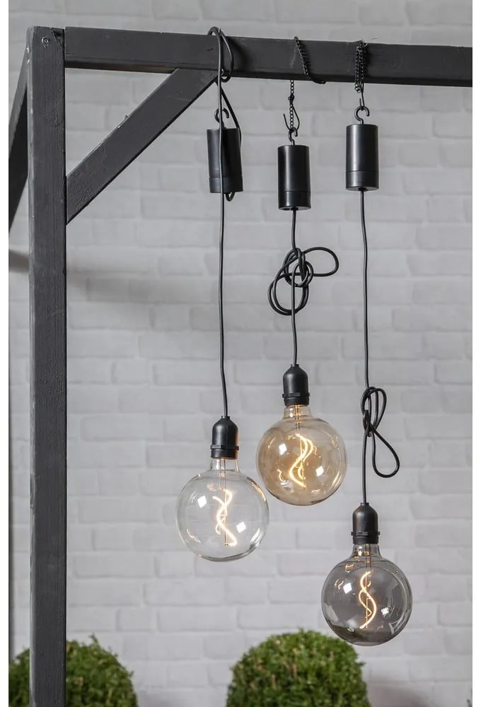 Corp de iluminat pentru exterior cu LED Star Trading Glassball, lungime 1 m, maro