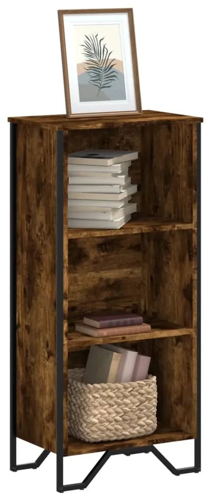 vidaXL Bibliotecă, stejar fumuriu, 50x31x106 cm, lemn prelucrat