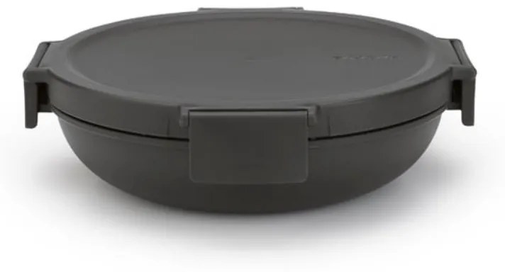 Cutie pentru alimente Brabantia Make&Take 1006299, 1 L, Inchidere ermetica, Fara BPA, Gri inchis